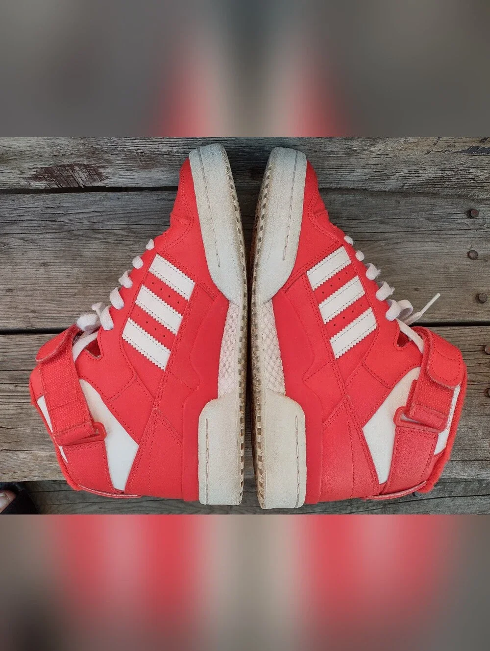 Adidas Forum Mid Red/Cloud White Sneakers GY5792 Men's Size US 8.5 RARE HTF